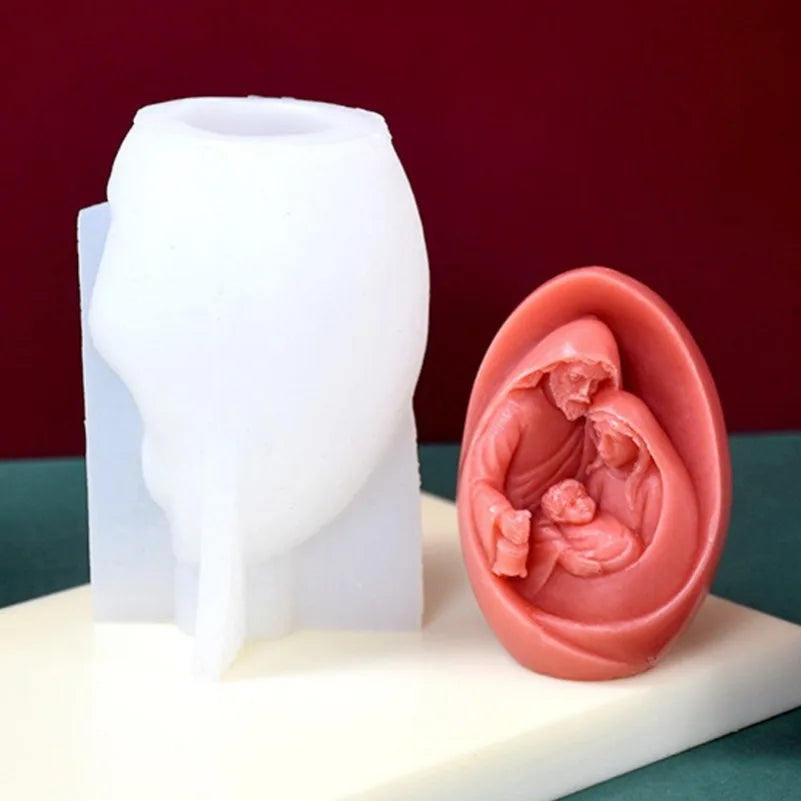 Molde de Silicone 3D Sagrada Família para Artesanato