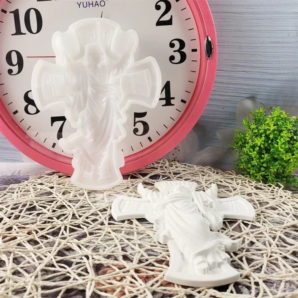 Molde de Silicone para Cruz de Jesus - Decoração Religiosa