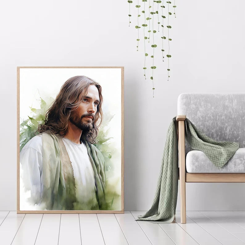 Pintura em Tela de Jesus Andando na Água