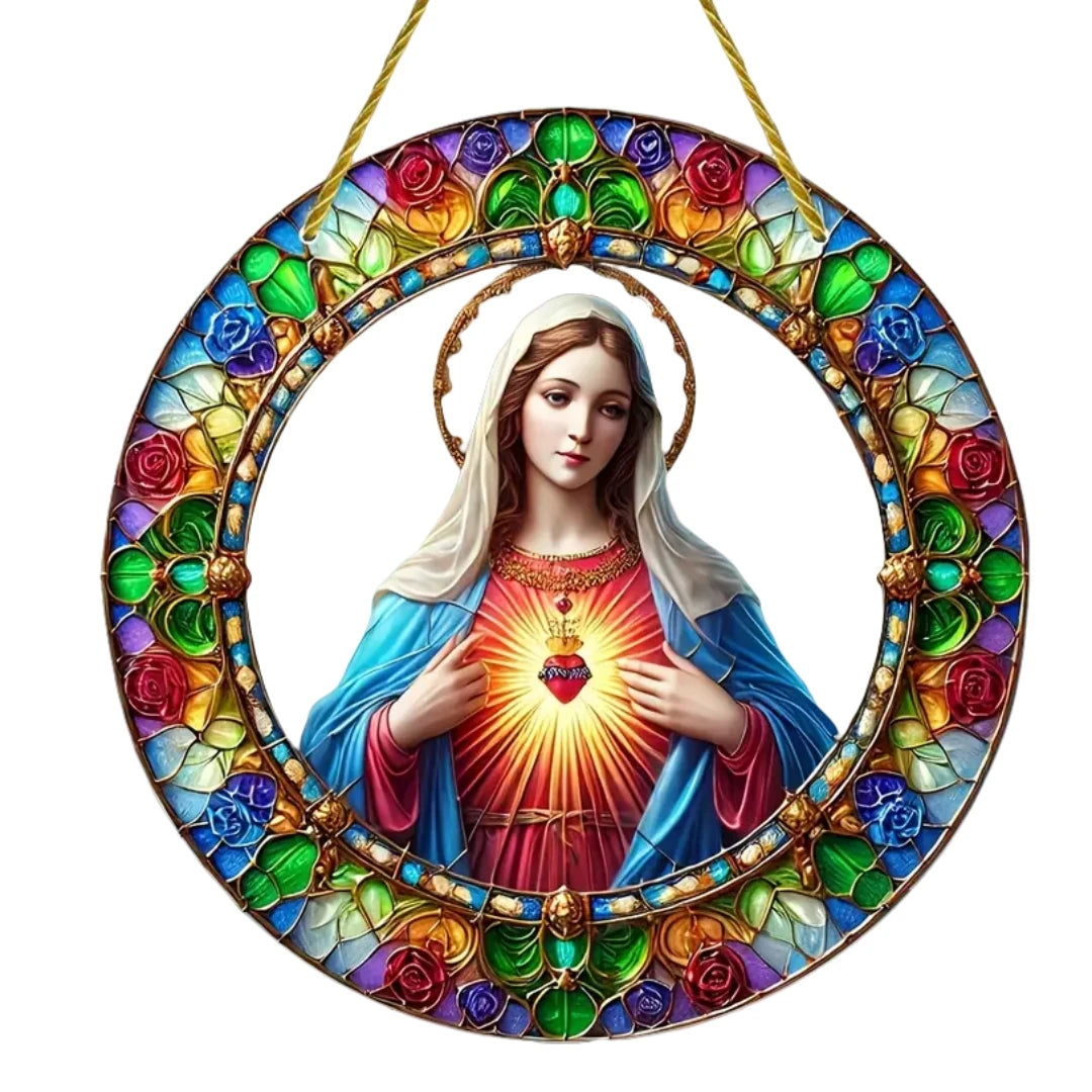 Apanhador de Sol Cristão Maria - Decoração Acrílica