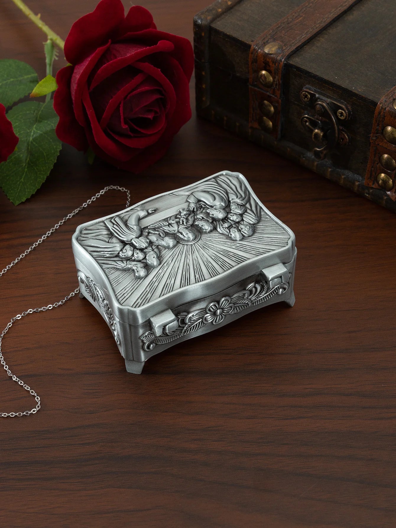 Caixa de Jóias Última Ceia - Artesanato Retro em Metal