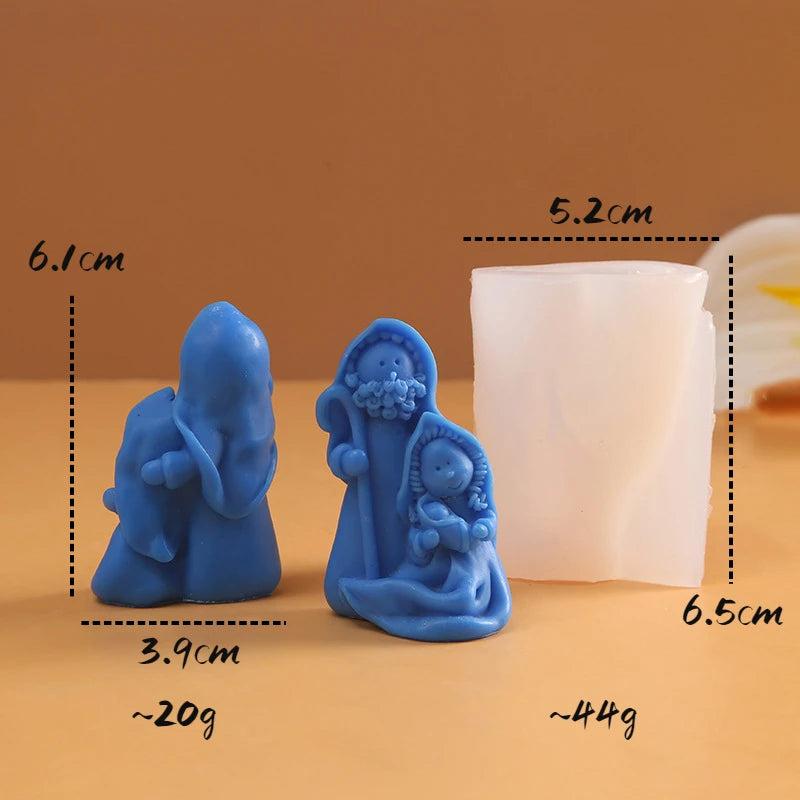 Molde de Silicone 3D Sagrada Família para Artesanato
