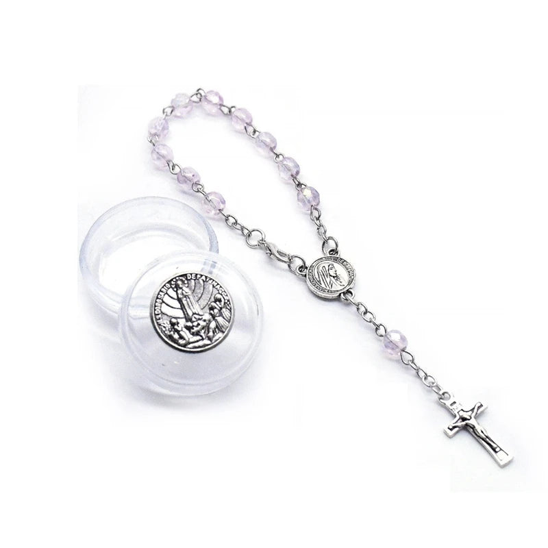 Pulseira Dezena Terço Nossa Senhora de Fátima com Caixa