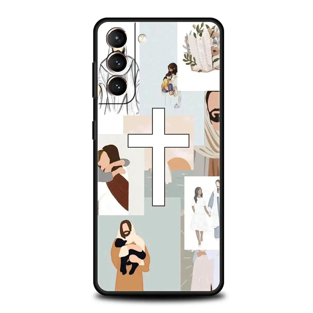 Capa Religiosa para Samsung Galaxy - Fé e Proteção