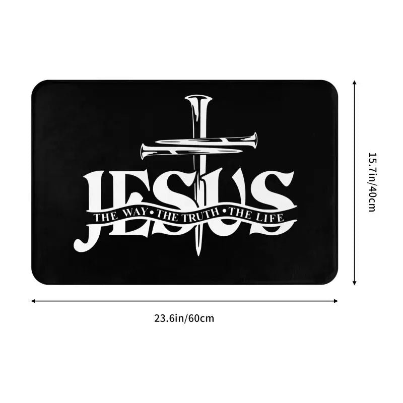 Capacho Antiderrapante Personalizado - Fé Cristã