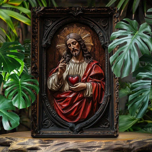 Placa Decorativa Sagrado Coração de Jesus