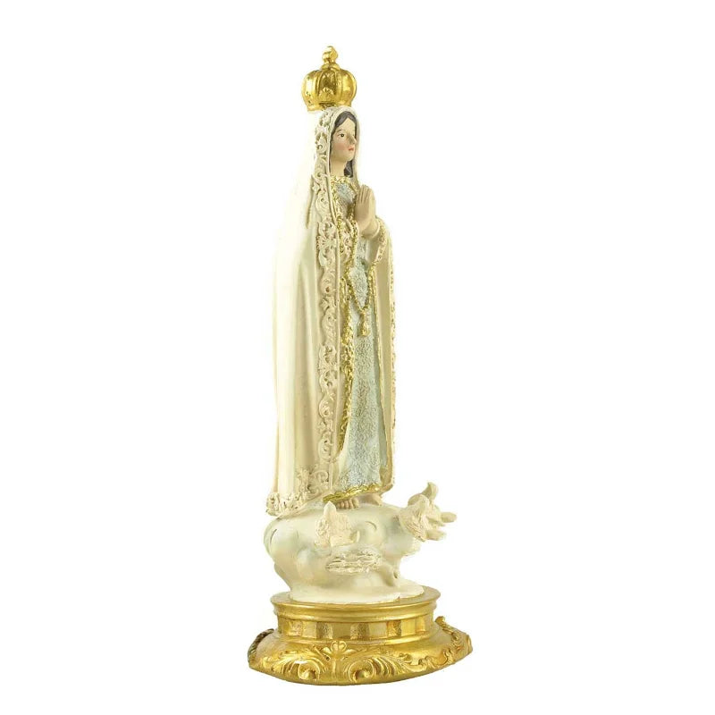 Imagem de Nossa Senhora de Fátima em Resina 20cm Base Redonda