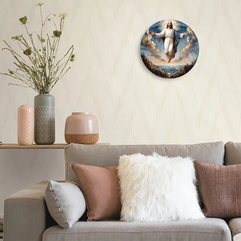 Placa Decorativa Jesus Subindo aos Céus