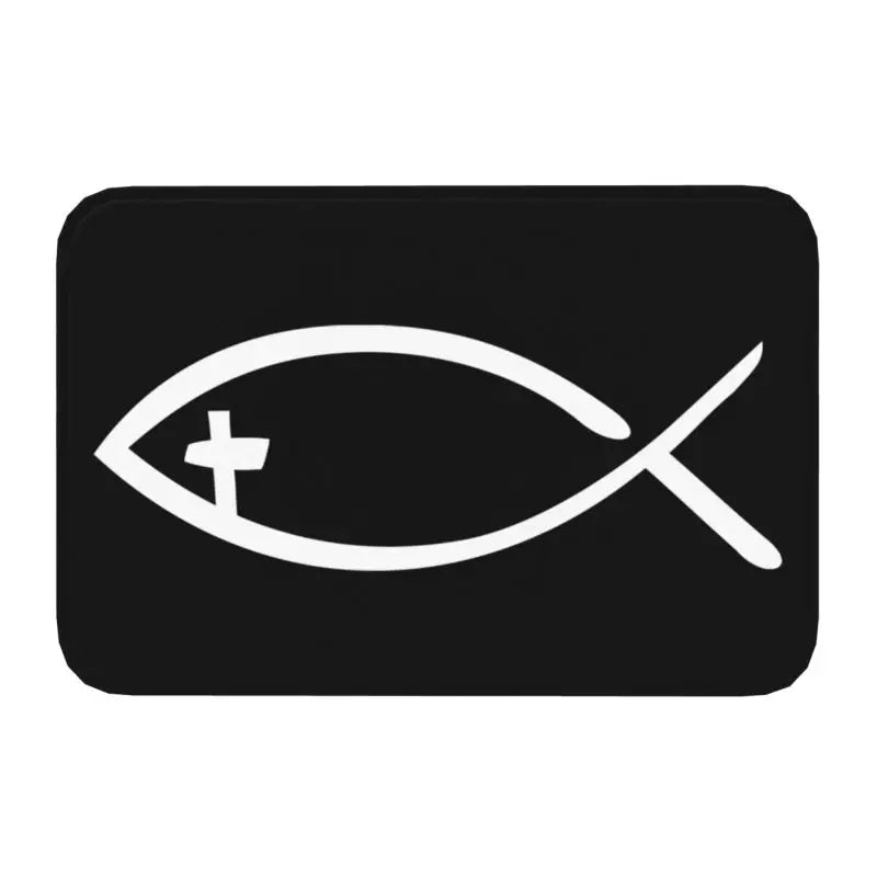 Capacho de Entrada Antiderrapante Personalizado, Tapetes de Entrada, Jesus O Caminho Juntos A Vida, Cruz Religiosa, Fé Cristã, Tapete de Varanda, Tapete