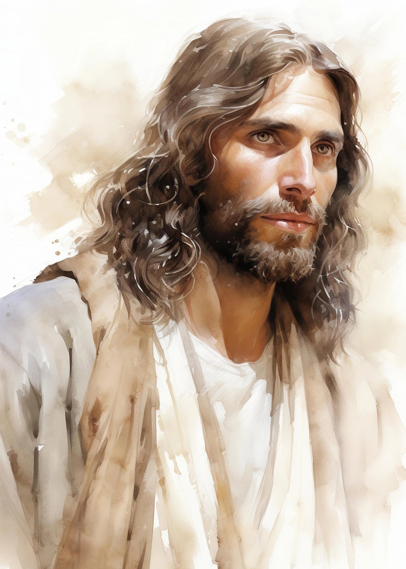 Pintura em Tela de Jesus Andando na Água