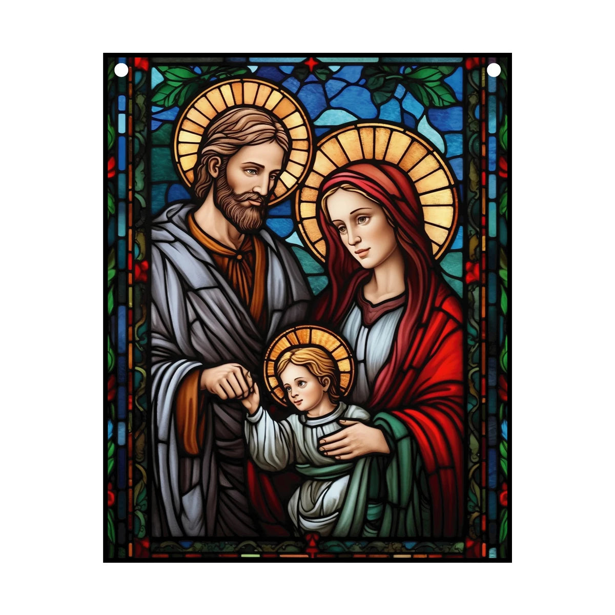 Placa Decorativa Acrílica Estilo Vitral - Arte Religiosa Católica