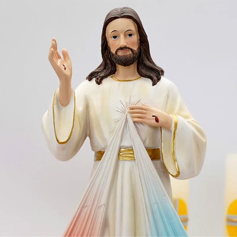 Imagem de Jesus Misericordioso em Resina - Decoração Católica
