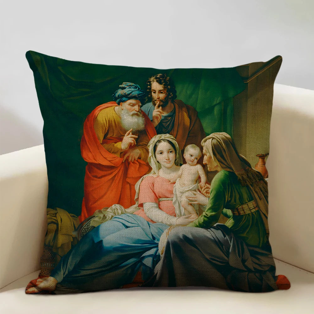 Capa de Almofada Decorativa Jesus 45x45cm