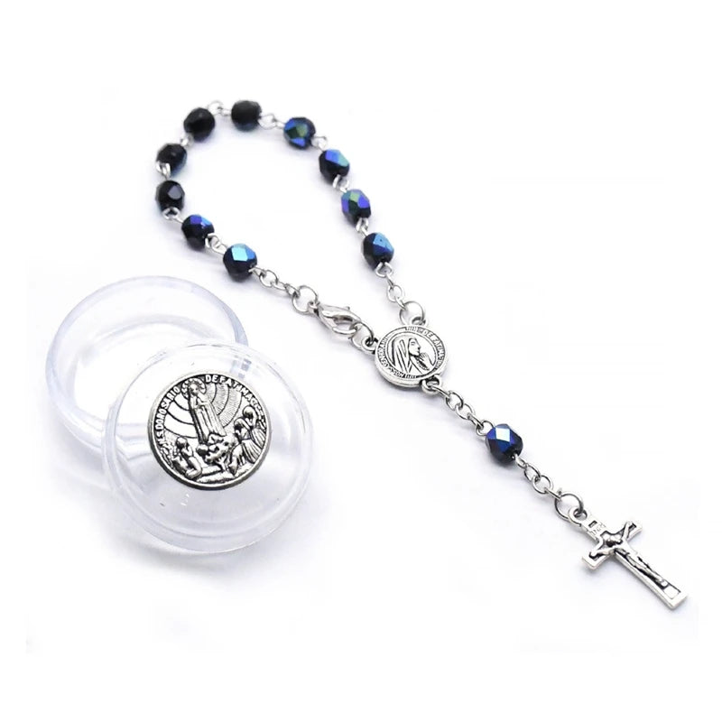 Pulseira Dezena Terço Nossa Senhora de Fátima com Caixa