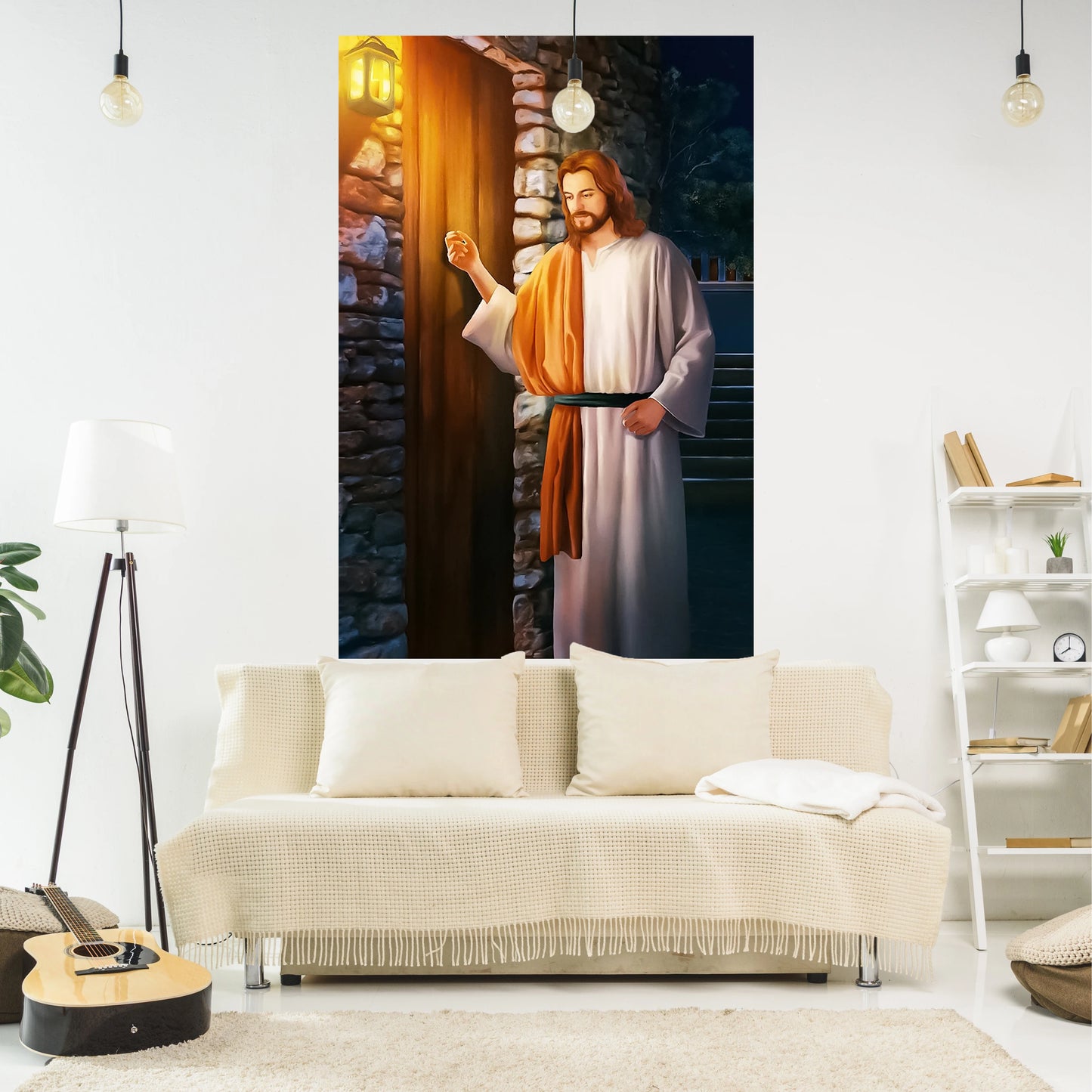 Tapeçaria Jesus Cristo Bate à Porta - Decoração Religiosa