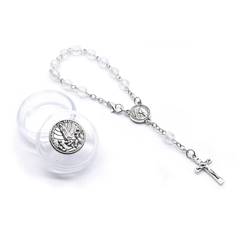 Pulseira Dezena Terço Nossa Senhora de Fátima com Caixa