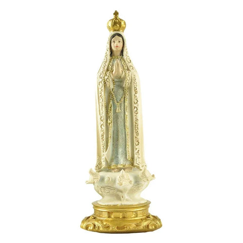 Imagem de Nossa Senhora de Fátima em Resina 20cm Base Redonda