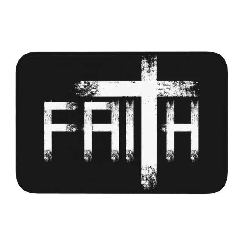 Capacho de Entrada Antiderrapante Personalizado, Tapetes de Entrada, Jesus O Caminho Juntos A Vida, Cruz Religiosa, Fé Cristã, Tapete de Varanda, Tapete