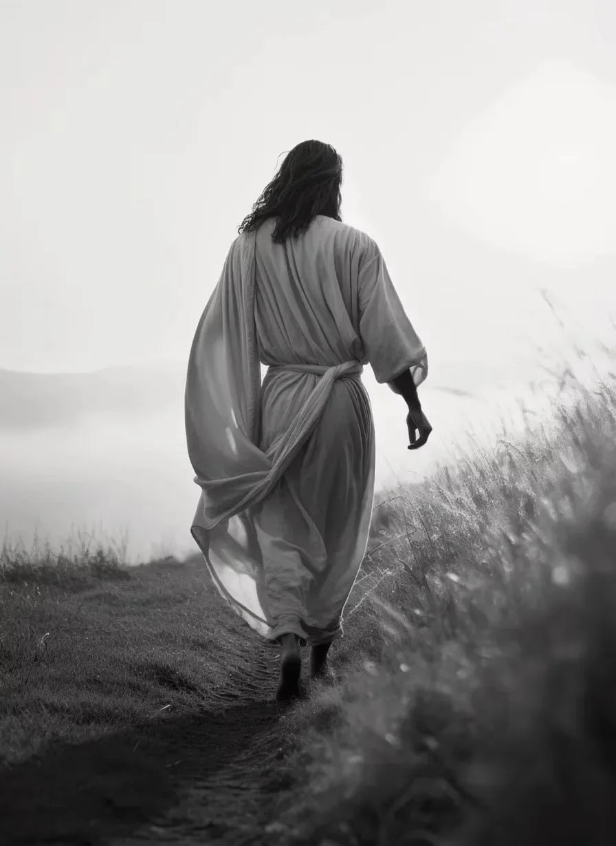 Preto e branco jesus fé cruz na colina cartaz impressão pintura em tela moderna religiosa arte da parede imagem para sala decoração casa