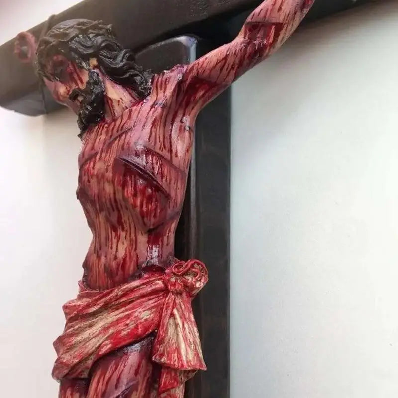 Resina Crucifix Jesus Cruz Estátua, Decoração do quarto de casa, Decoração da igreja