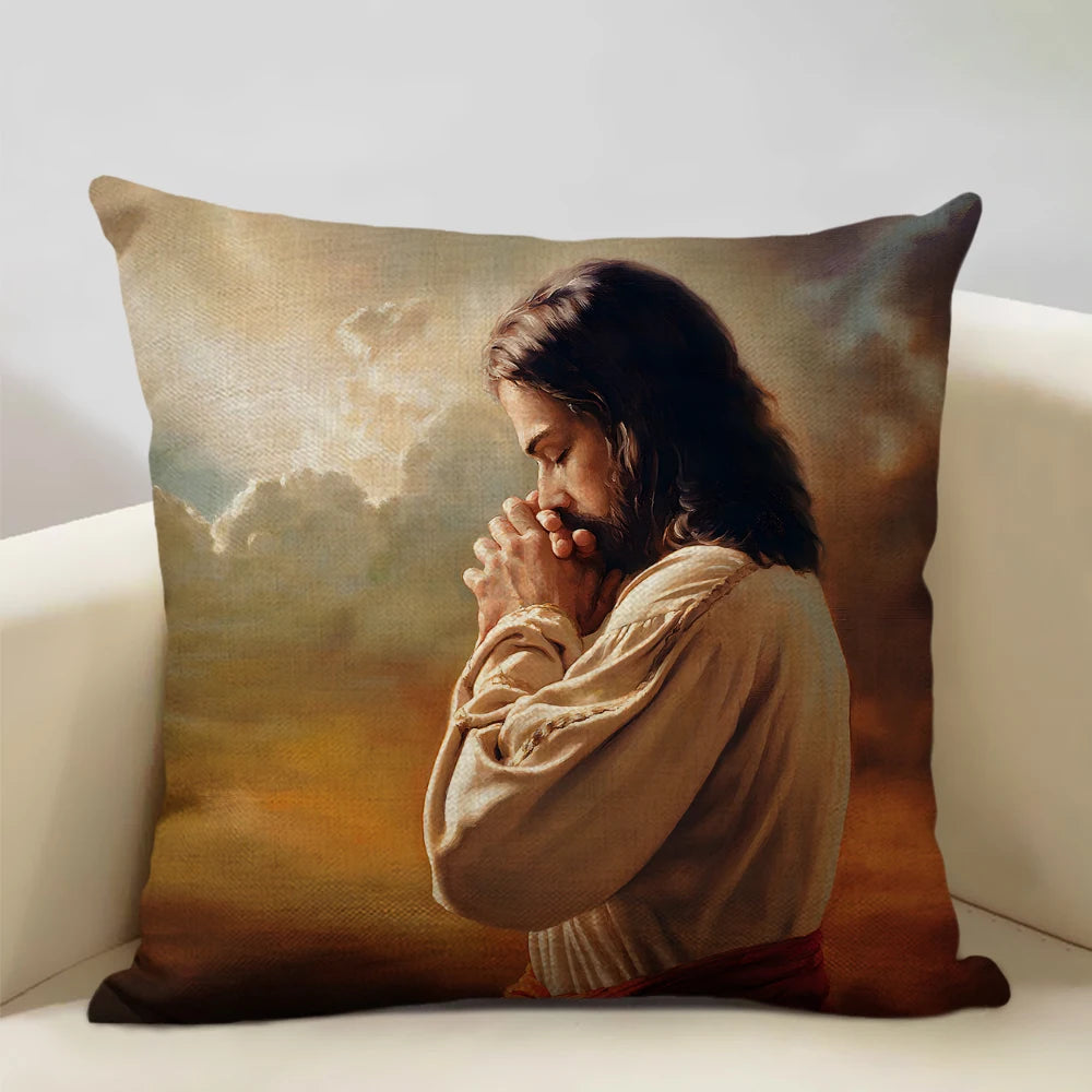Capa de Almofada Decorativa Jesus 45x45cm