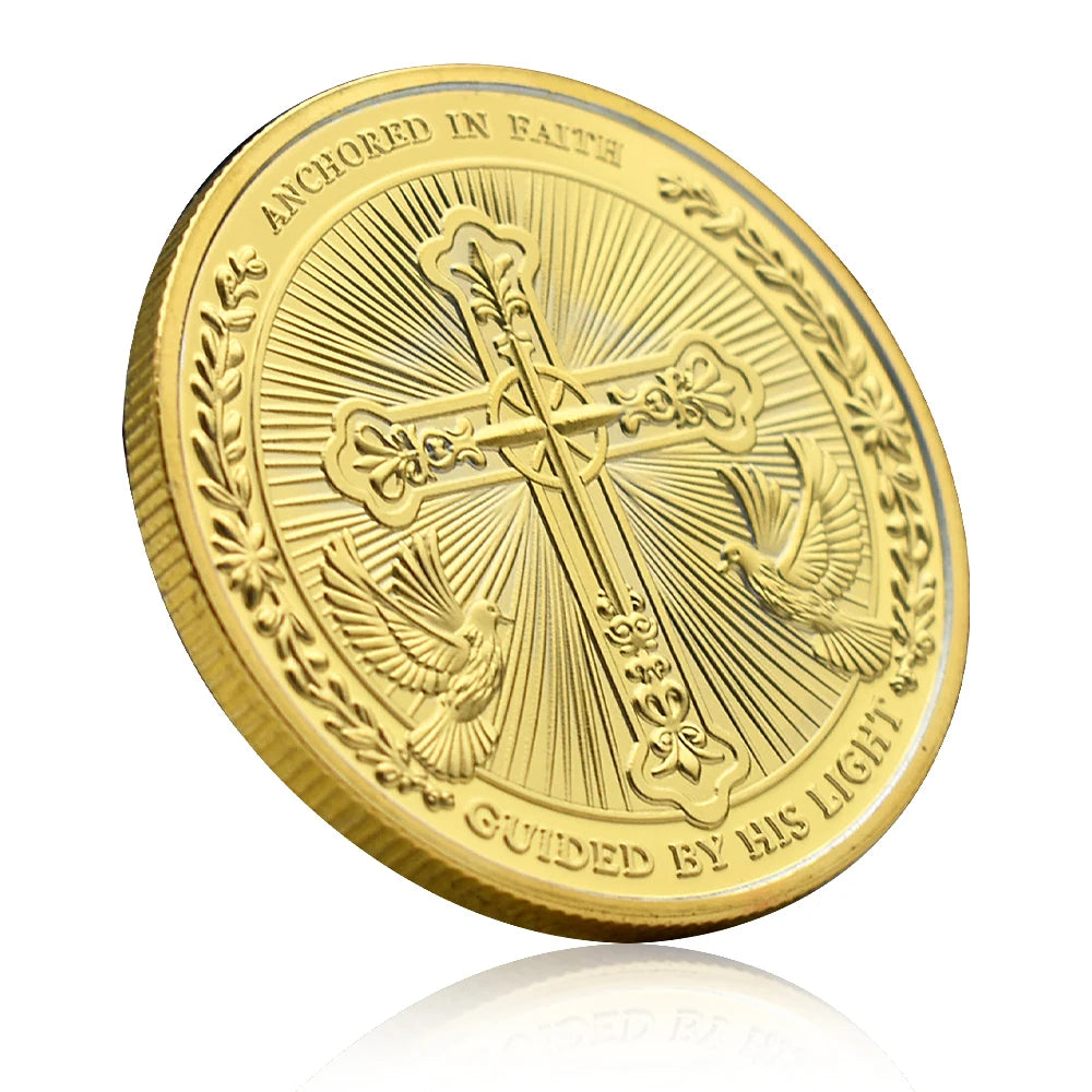 Moeda Comemorativa Cristã Tridimensional - Coleção Exclusiva