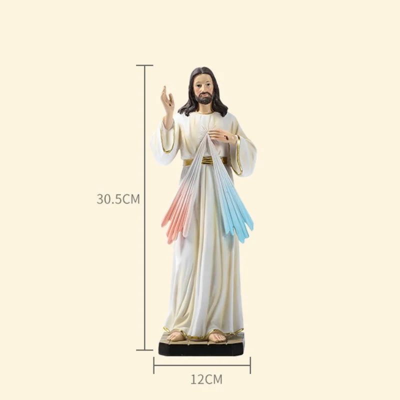 Imagem de Jesus Misericordioso em Resina - Decoração Católica