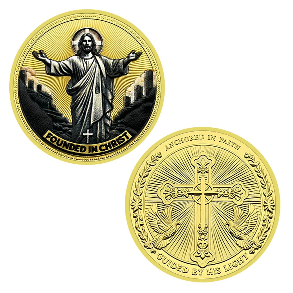 Moeda Comemorativa Cristã Tridimensional - Coleção Exclusiva