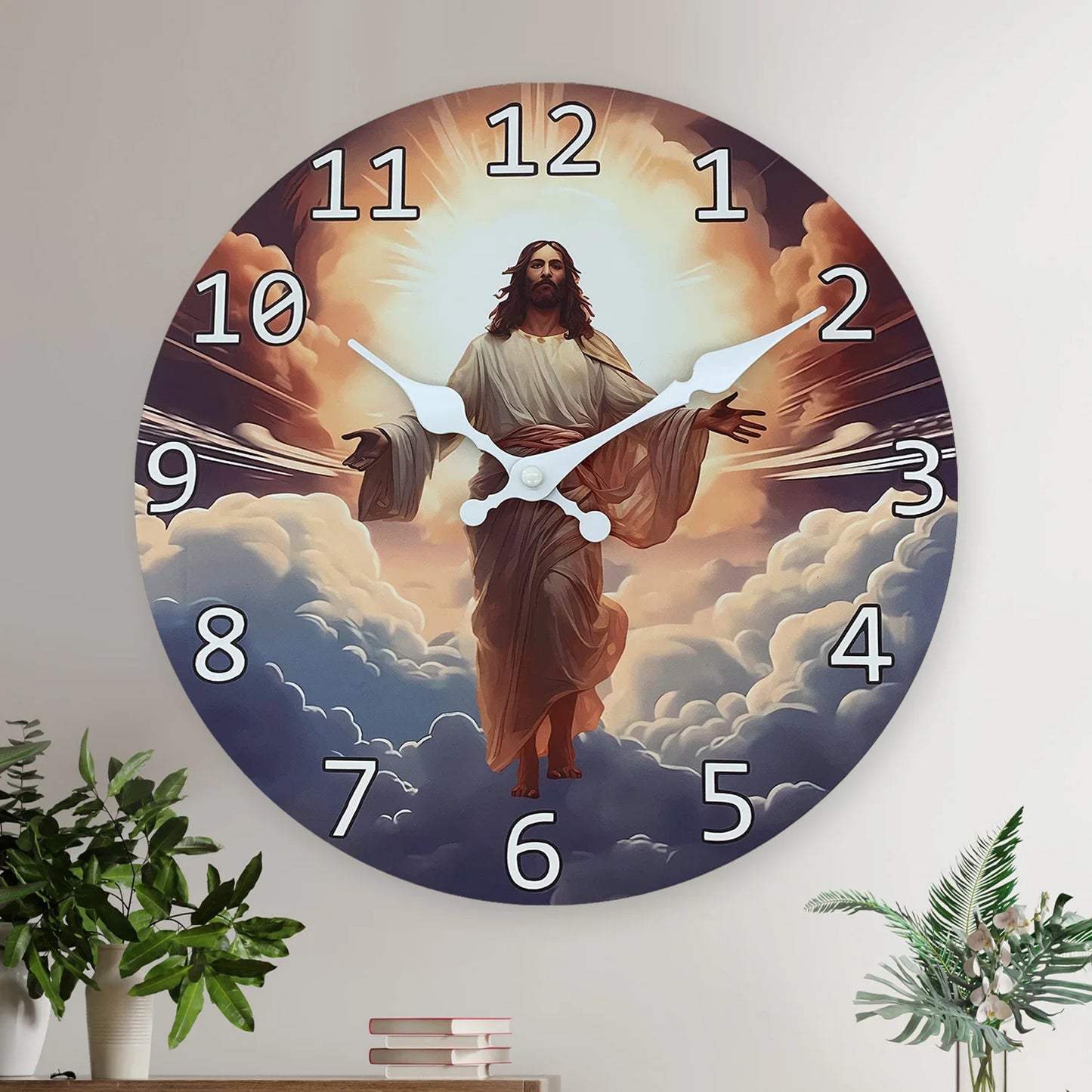 Relógio de Parede Jesus Subindo aos Céus