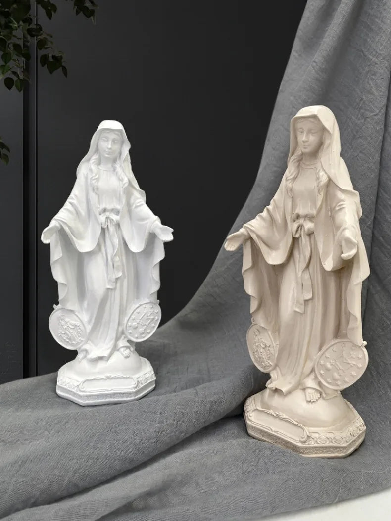 Imagem de Nossa Senhora das Graças com Medalha Milagrosa em Resina