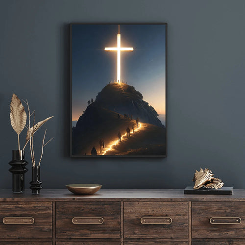 Arte em Tela A Cruz Sagrada Seja a Minha Luz