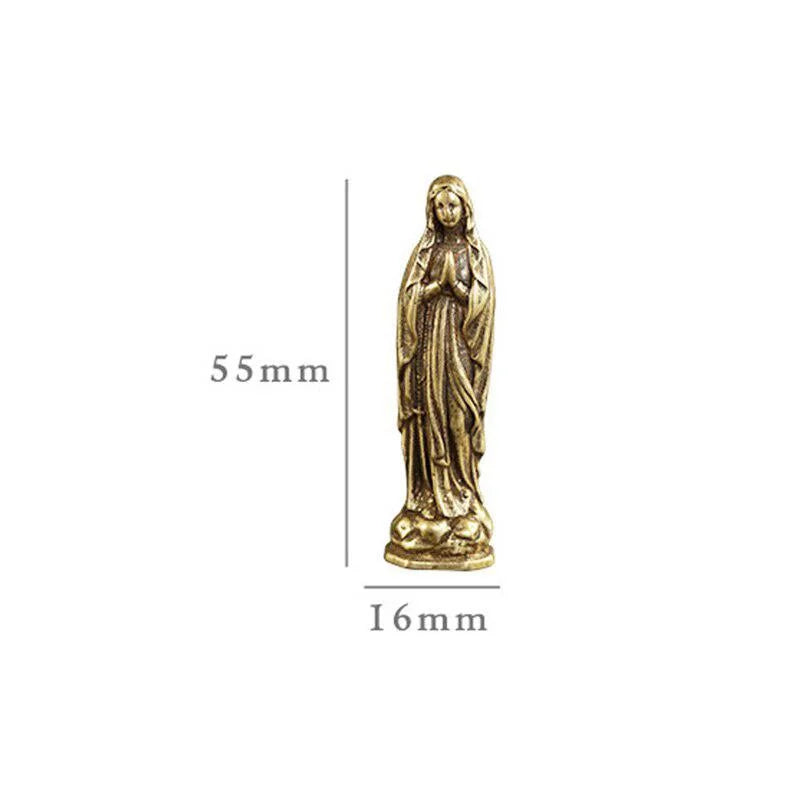 Imagem de Nossa Senhora de Lourdes de Cobre 5,5cm – Fé e Devoção em Cada Detalhe