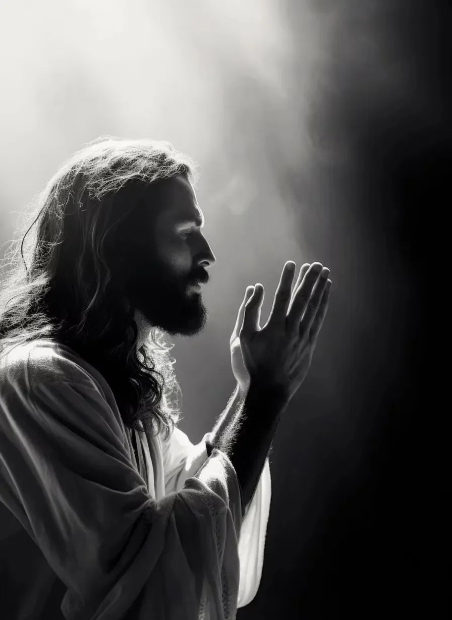 Preto e branco jesus fé cruz na colina cartaz impressão pintura em tela moderna religiosa arte da parede imagem para sala decoração casa