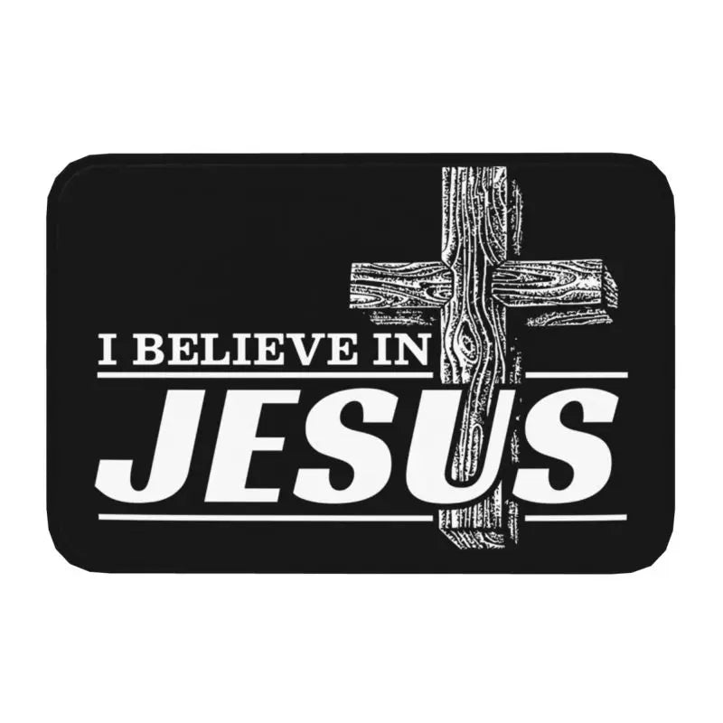 Capacho de Entrada Antiderrapante Personalizado, Tapetes de Entrada, Jesus O Caminho Juntos A Vida, Cruz Religiosa, Fé Cristã, Tapete de Varanda, Tapete