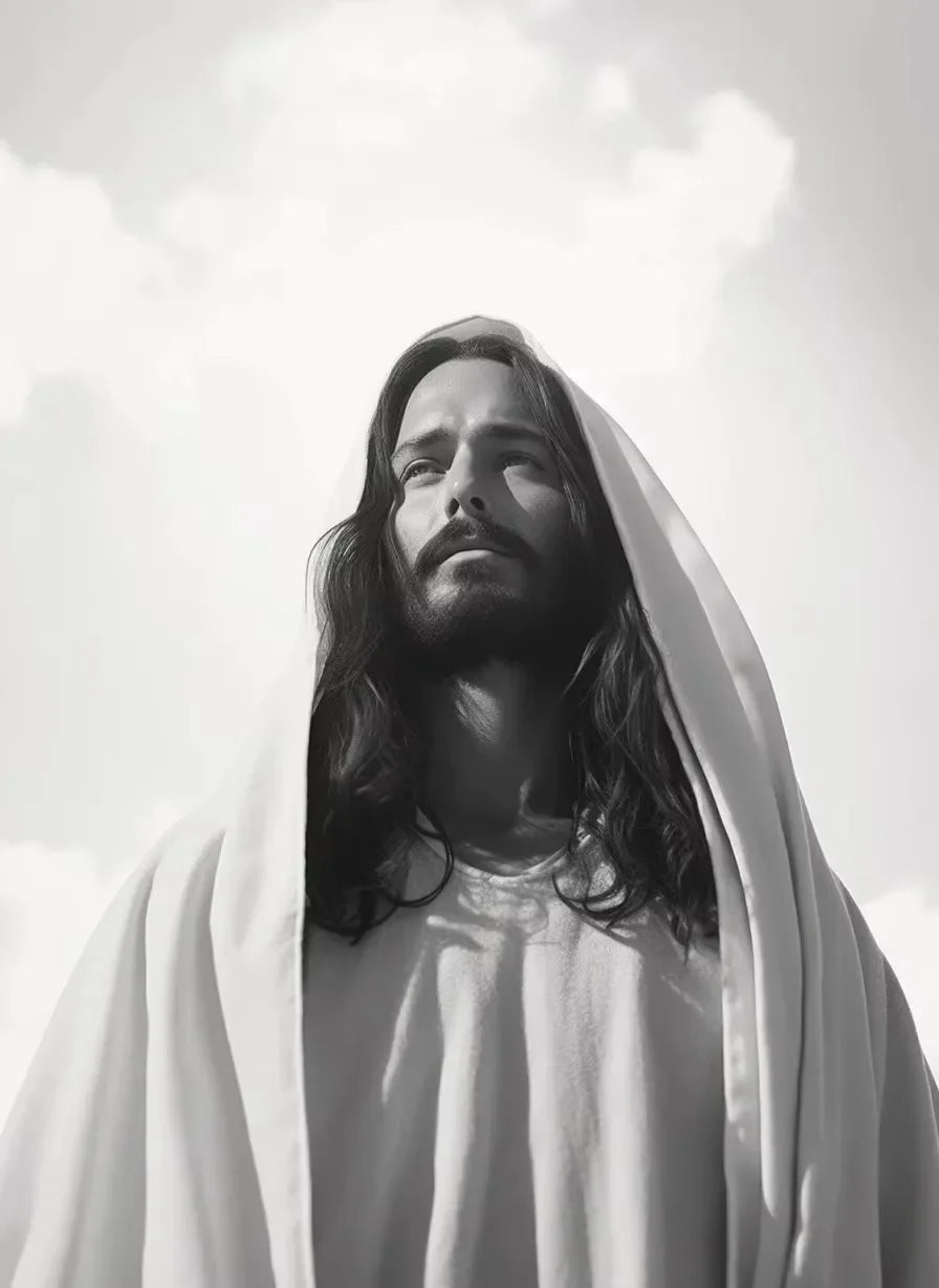 Preto e branco jesus fé cruz na colina cartaz impressão pintura em tela moderna religiosa arte da parede imagem para sala decoração casa