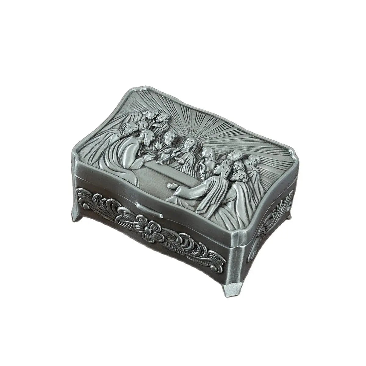 Caixa de Jóias Última Ceia - Artesanato Retro em Metal