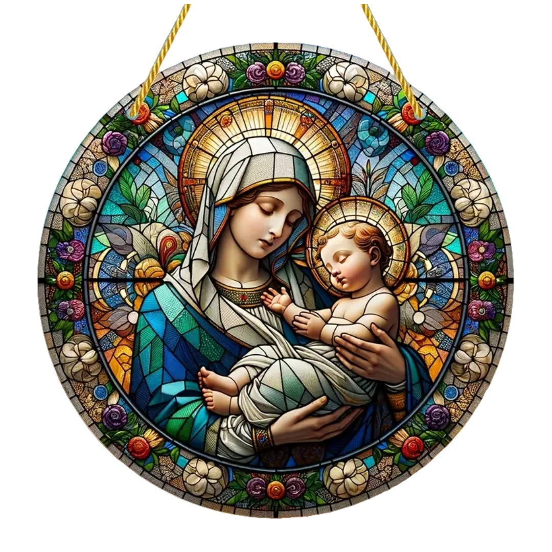 Apanhador de Sol Cristão Maria - Decoração Acrílica