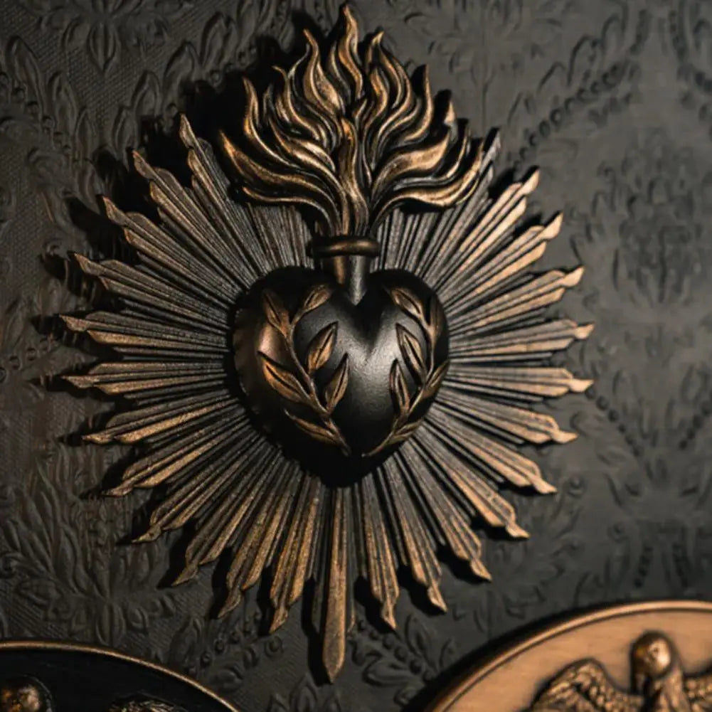 Placa de Parede Imaculado Coração de Maria – Arte e Devoção