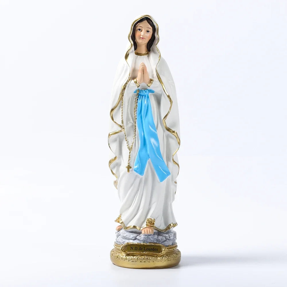 Virgem Maria Resina Estátua para Decoração Interior, Religiosa Jesus Estátua, Religiosa lembrança presente