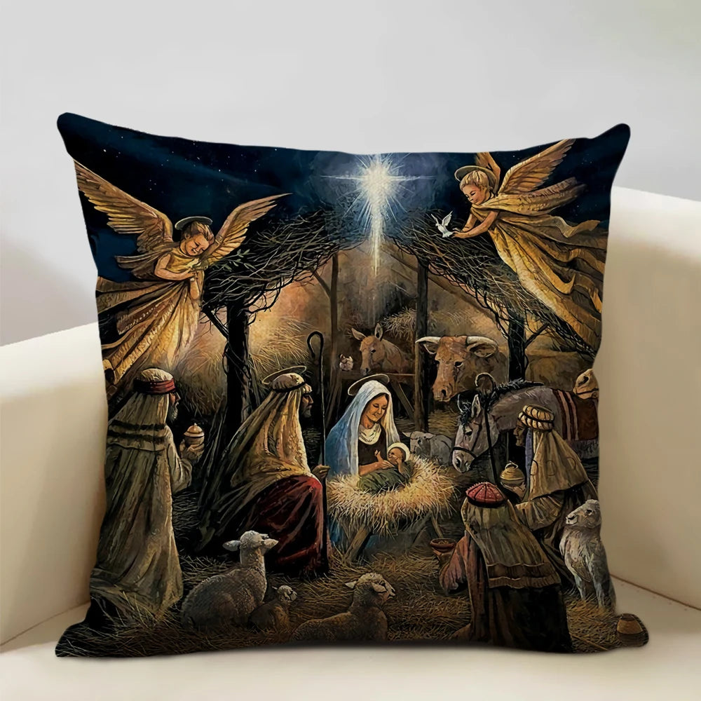 Capa de Almofada Decorativa Jesus 45x45cm