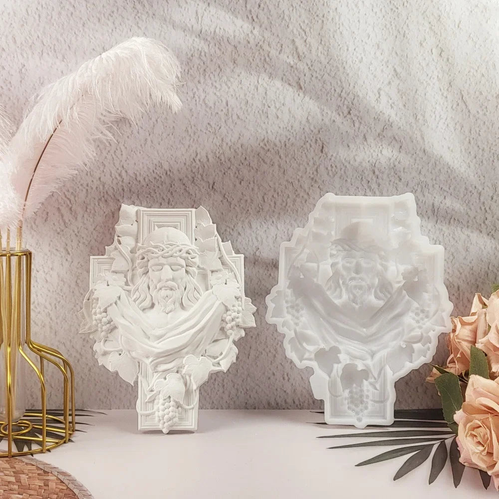 Molde de Silicone para Cruz de Jesus - Decoração Religiosa