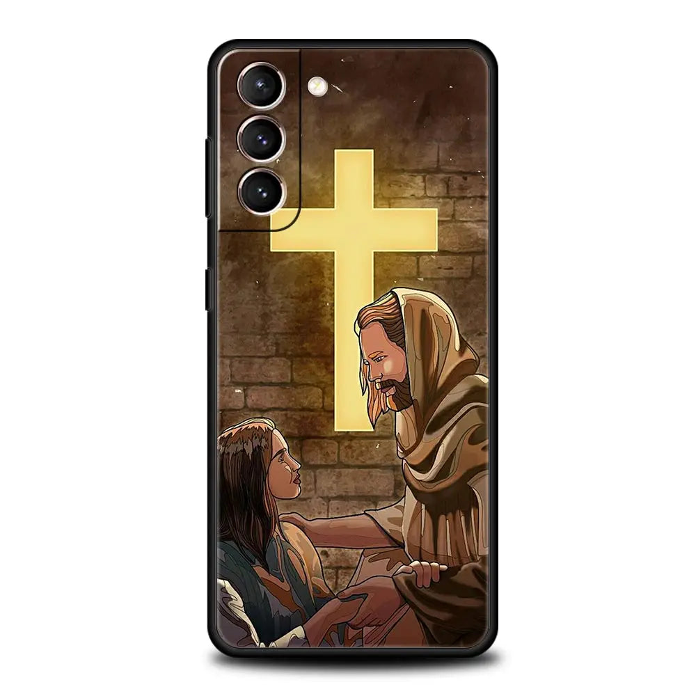 Capa Religiosa para Samsung Galaxy - Fé e Proteção