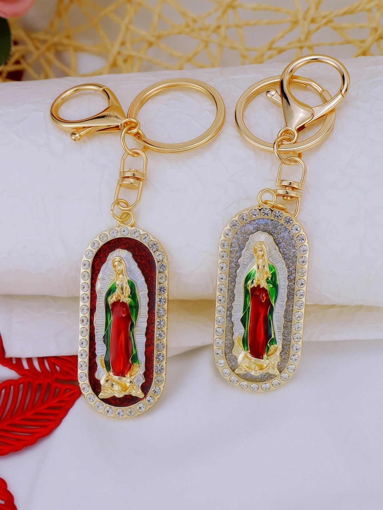 Chaveiro Dourado Nossa Senhora de Guadalupe