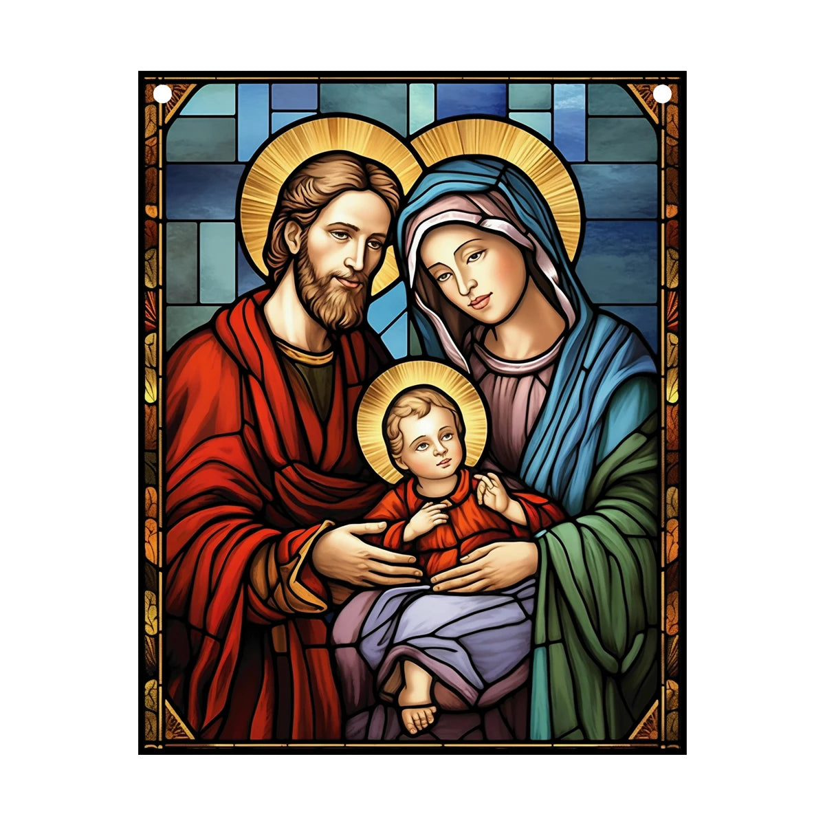 Placa Decorativa Acrílica Estilo Vitral - Arte Religiosa Católica