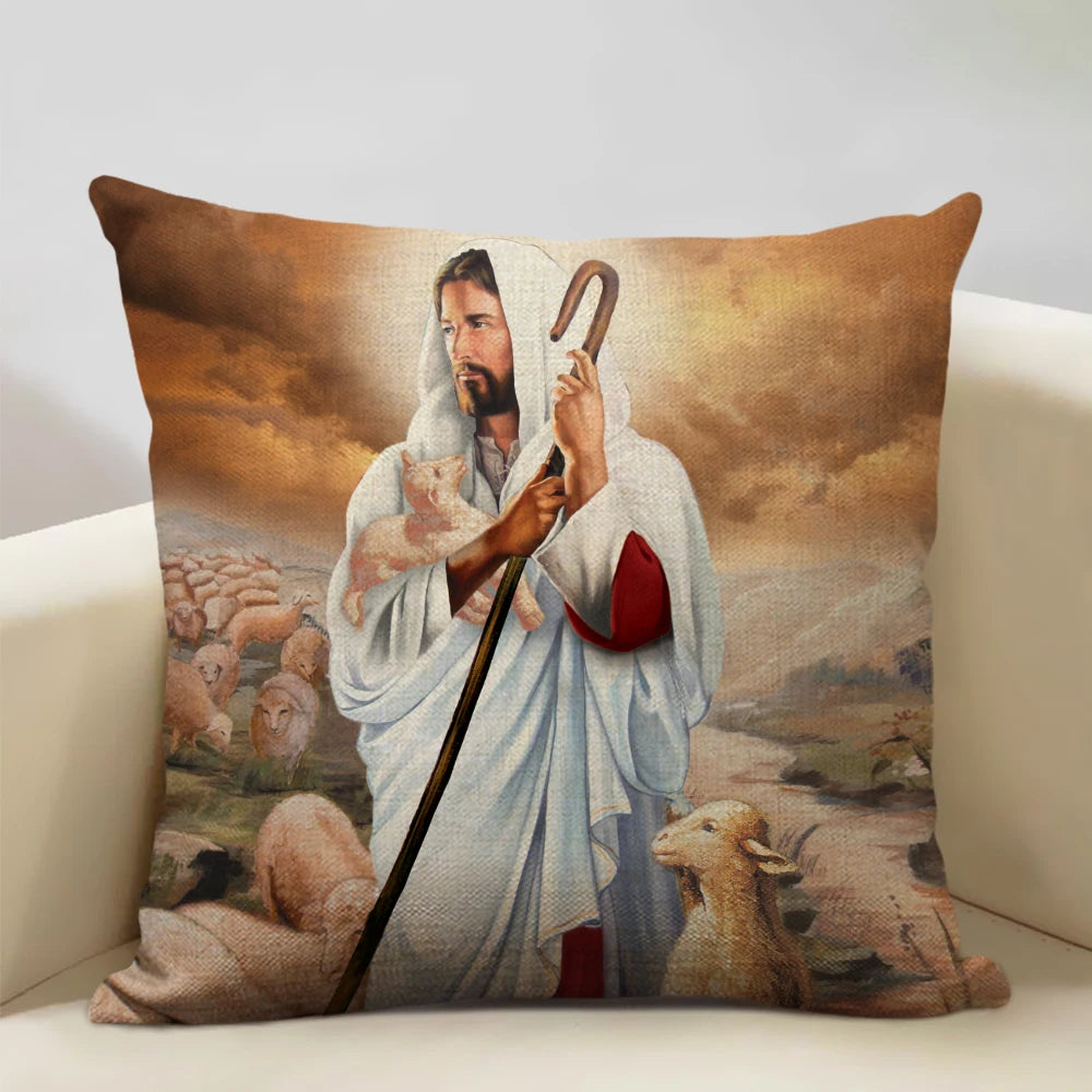 Capa de Almofada Decorativa Jesus 45x45cm