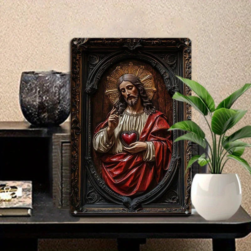 Placa Decorativa Sagrado Coração de Jesus