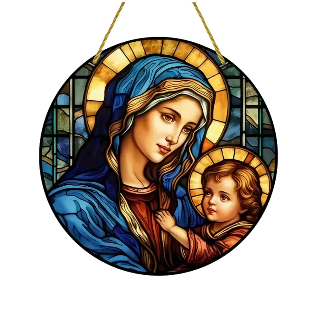 Apanhador de Sol Cristão Maria - Decoração Acrílica