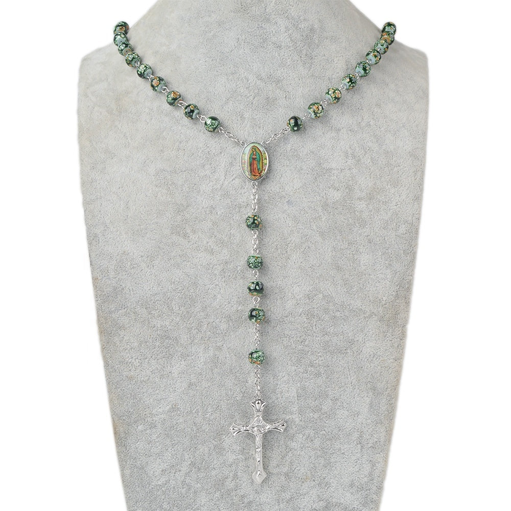 Terço Nossa Senhora de Guadalupe com Contas Verdes
