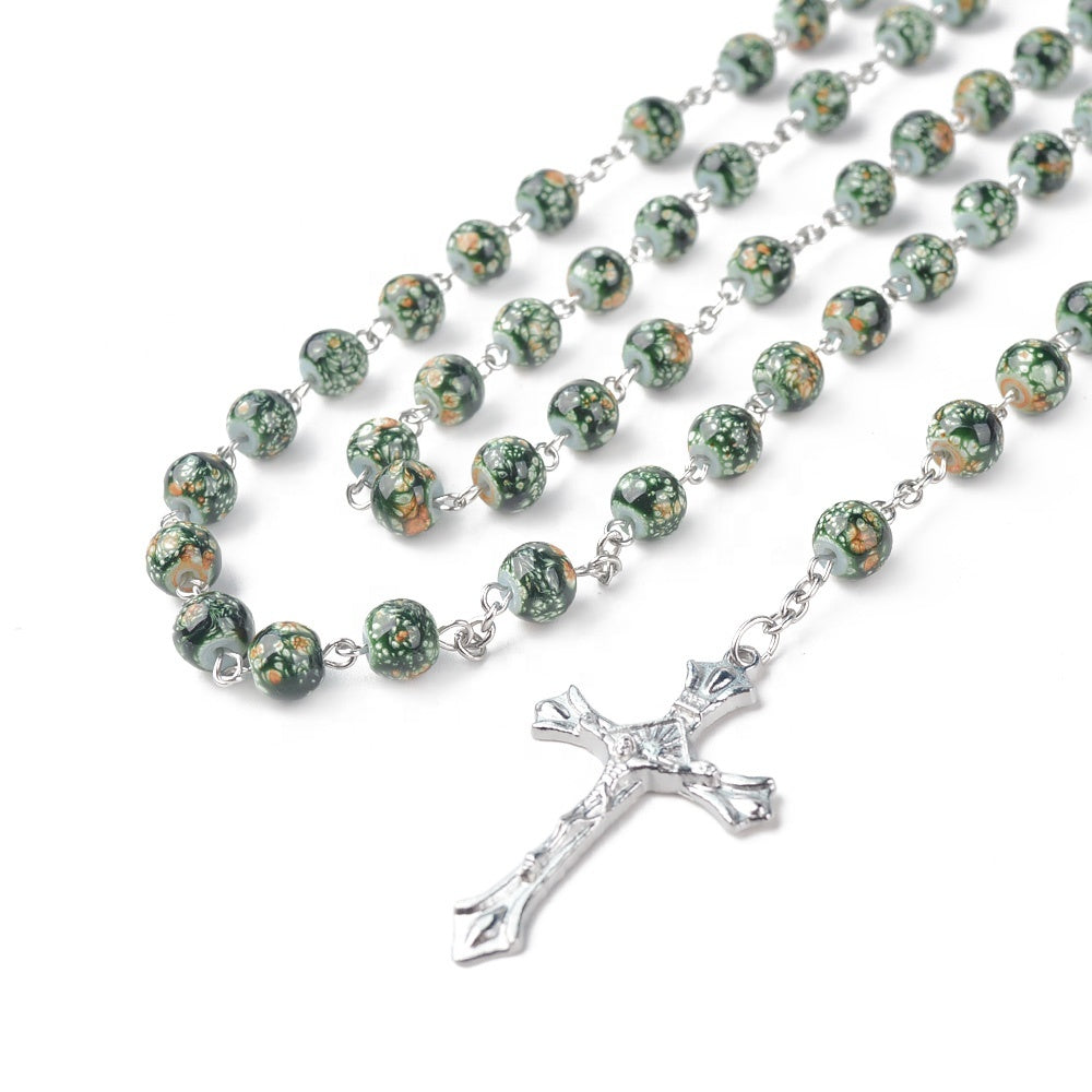 Terço Nossa Senhora de Guadalupe com Contas Verdes