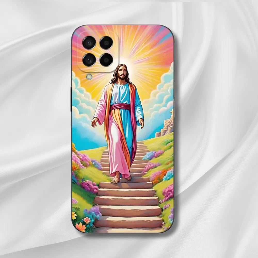 Capa de Celular com Jesus para Samsung Galaxy A55, A35, A25, A15, A05, A05S, M54, M34, M14